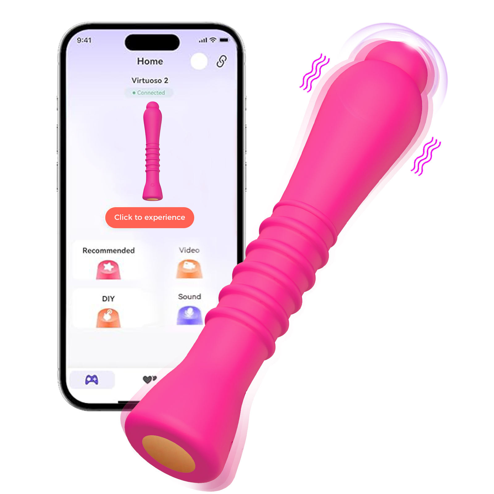 App-Connected Pink Vaginal Vibrator
